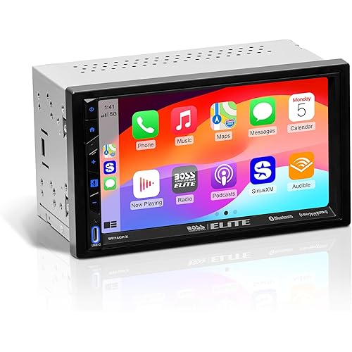 BOSS Audio Systems Elite Series BE7ACP.X Car Stereo - Apple CarPlay, Android Auto, SiriusXM-Ready, Double Din, 7 Inch Touchscreen, No CD DVD Player