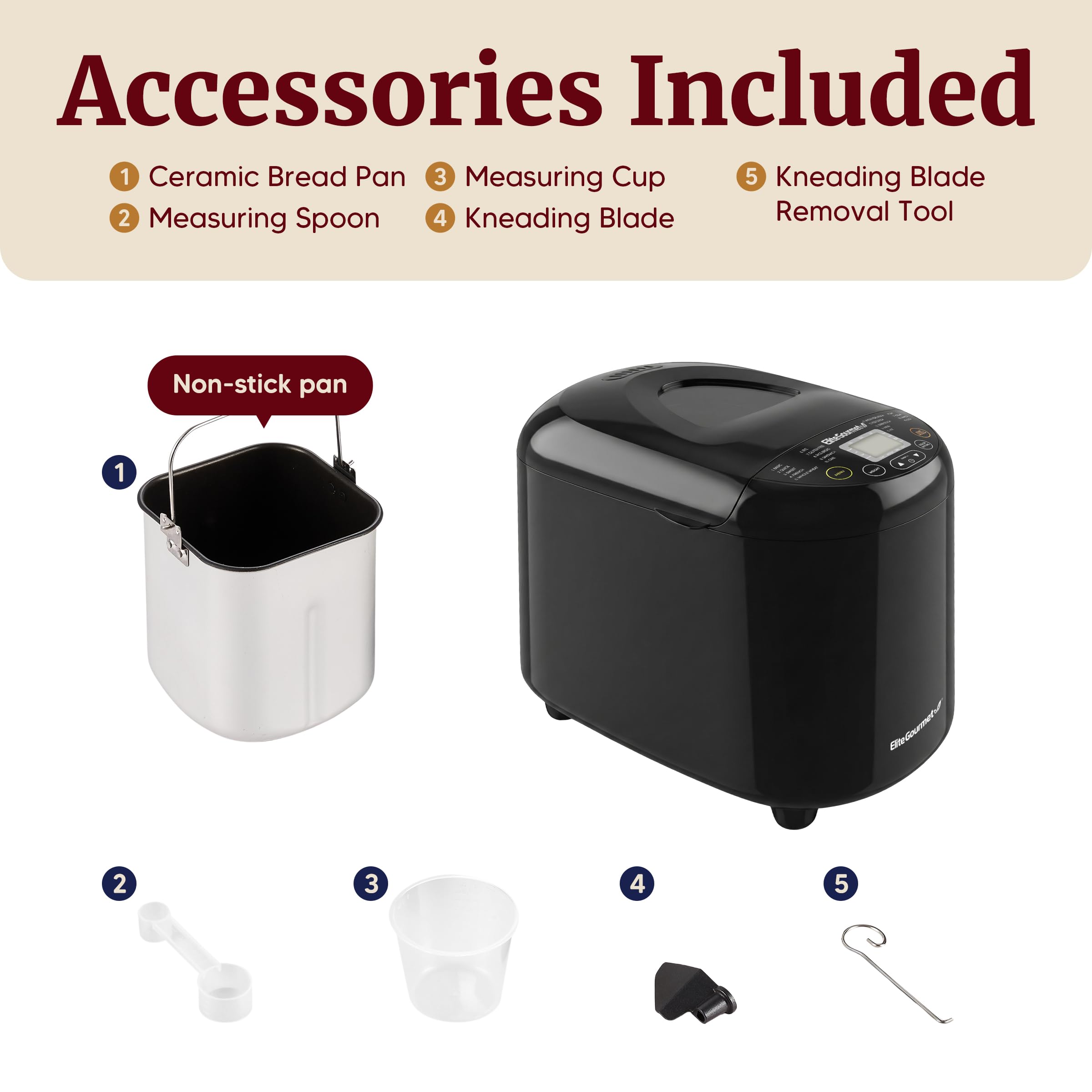 Elite Gourmet Bread Maker - Fresh Bread at Home -7