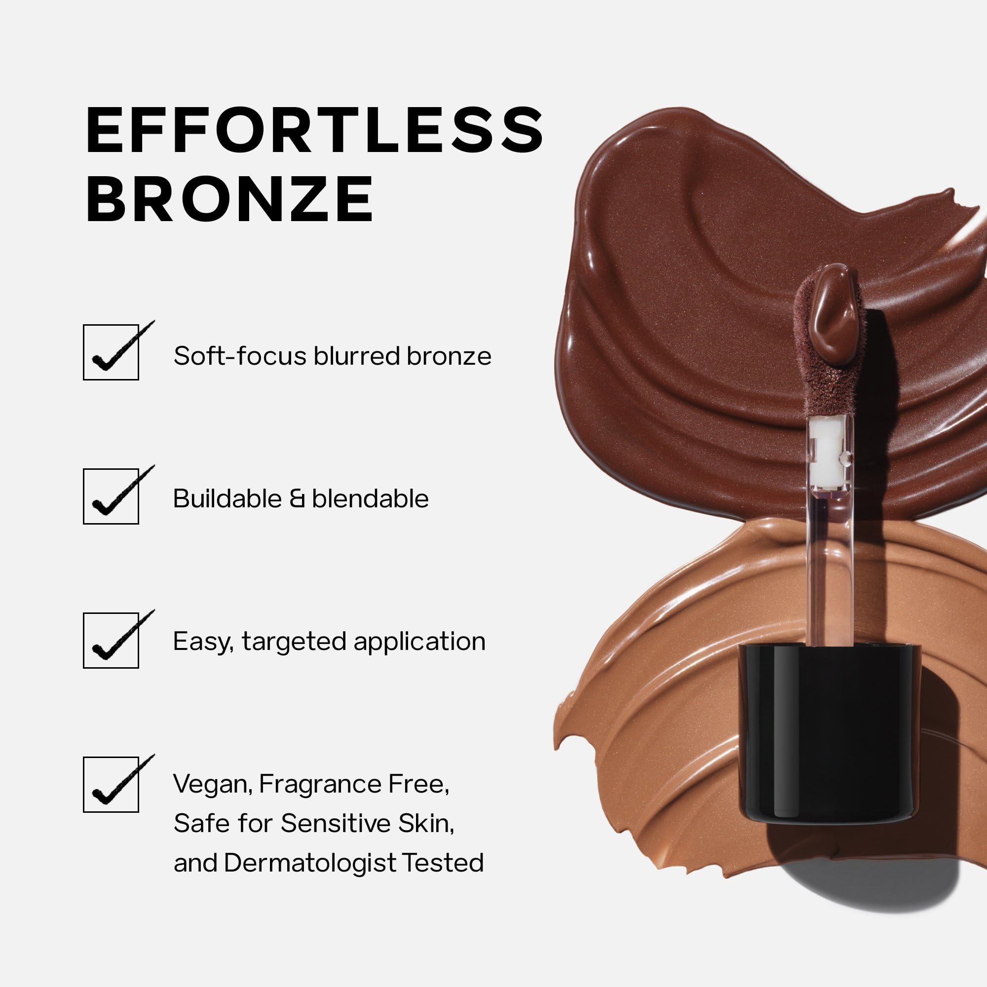 Dew Bronze Soft Focus Liquid Tan + Liquid Contour Arricchito con glicerina vegetale per una miscelazione senza sforzo e una cura profonda della pelle, regali di Natale Dimensioni: