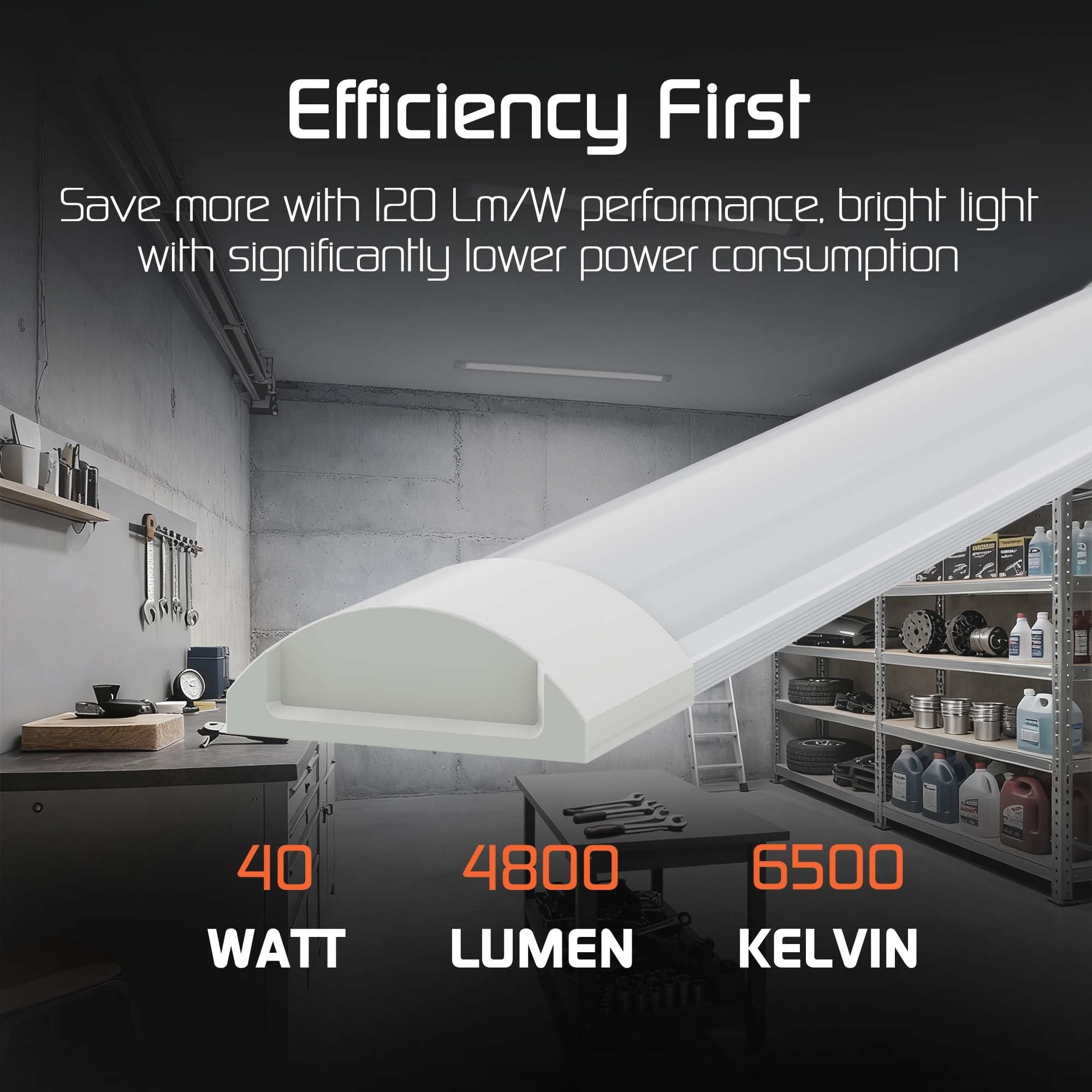 Ledvion - 10er set, Feuchtraumleuchte LED, 150cm, IP20, 40W, 120 lm/W, KaltWeiß, 6500K, Koppelbar, kellerleuchte, deckenleuchte, garagenbeleuchtung, werkstattbeleuchtung