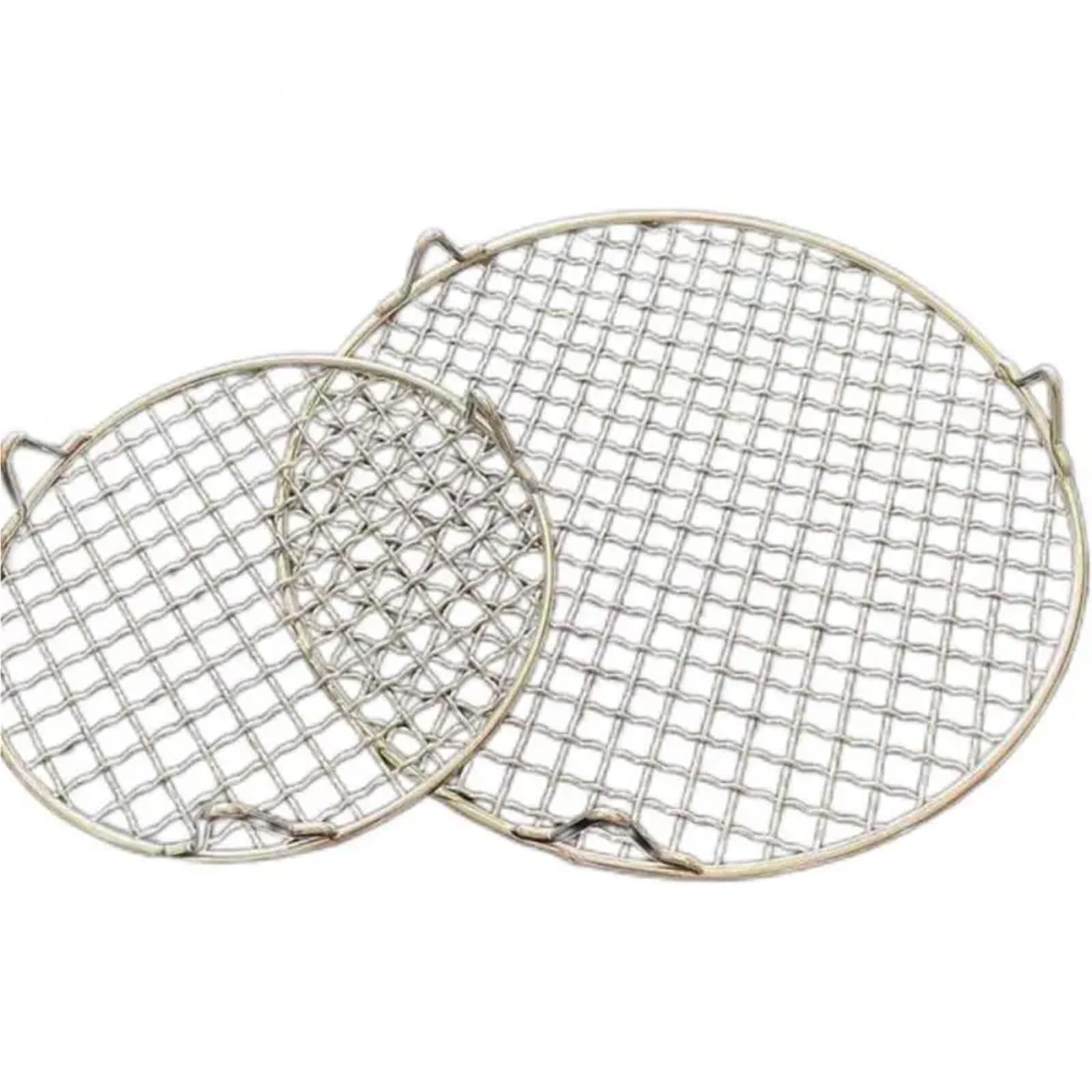 Malla for Barbacoa Redonda De Acero Inoxidable con Patas | Plata 15-60 cm: for barbacoas de acampada y uso en freidoras