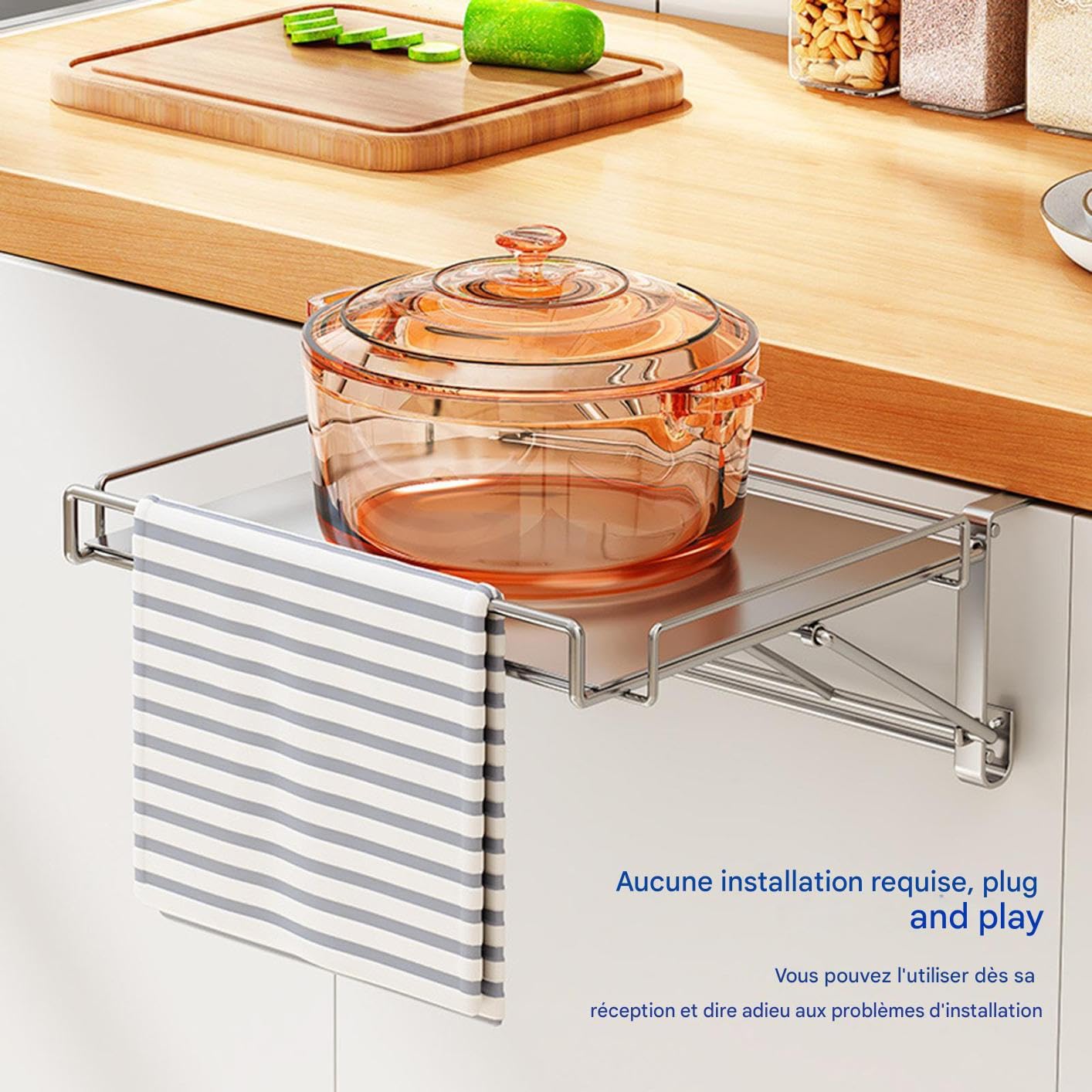 Organizador De Puerta De Armario Organizador De Ganchos Plegable para | Estante Almacenamiento para Toallero de Baño, Dormitorio y Cocina