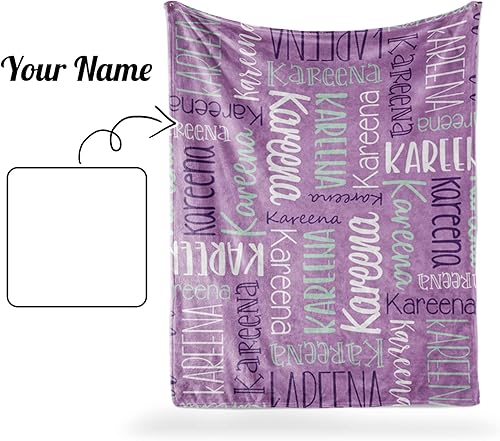 Miniatura 73 de Mantas personalizadas con nombre para niños, mantas de bebé personalizadas para niños y niñas, manta de nombre personalizada súper suave para niños