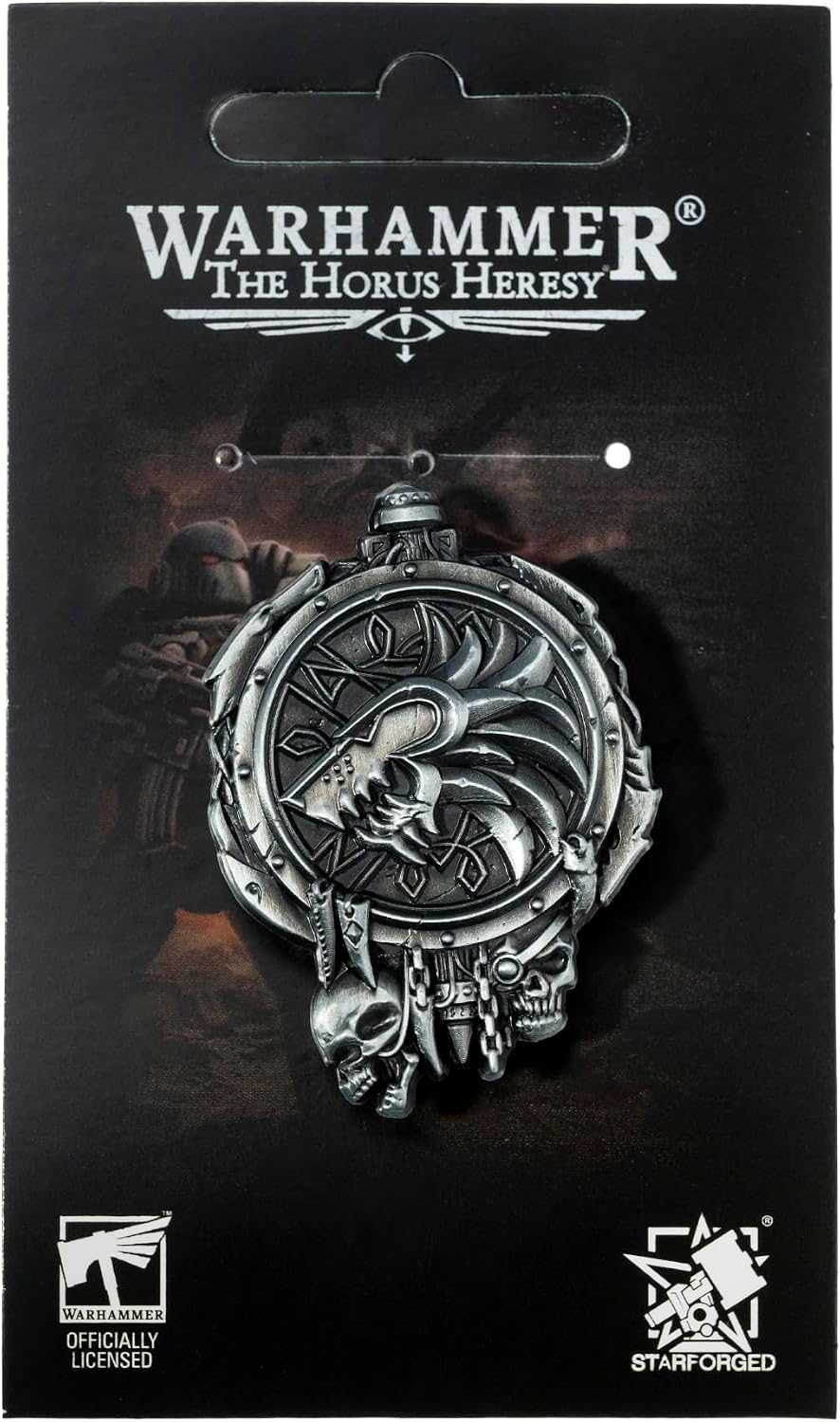 Starforged Warhammer Horus Heresy Burning Galaxy Legion Insignia Pin Badge Brooch 30K Men's Jewelry