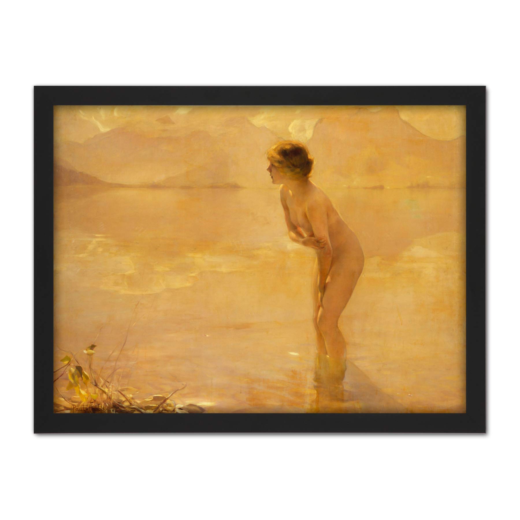 Chabas September Morn Nude Painting Artwork Framed Wall Art Print 18X24 Inch