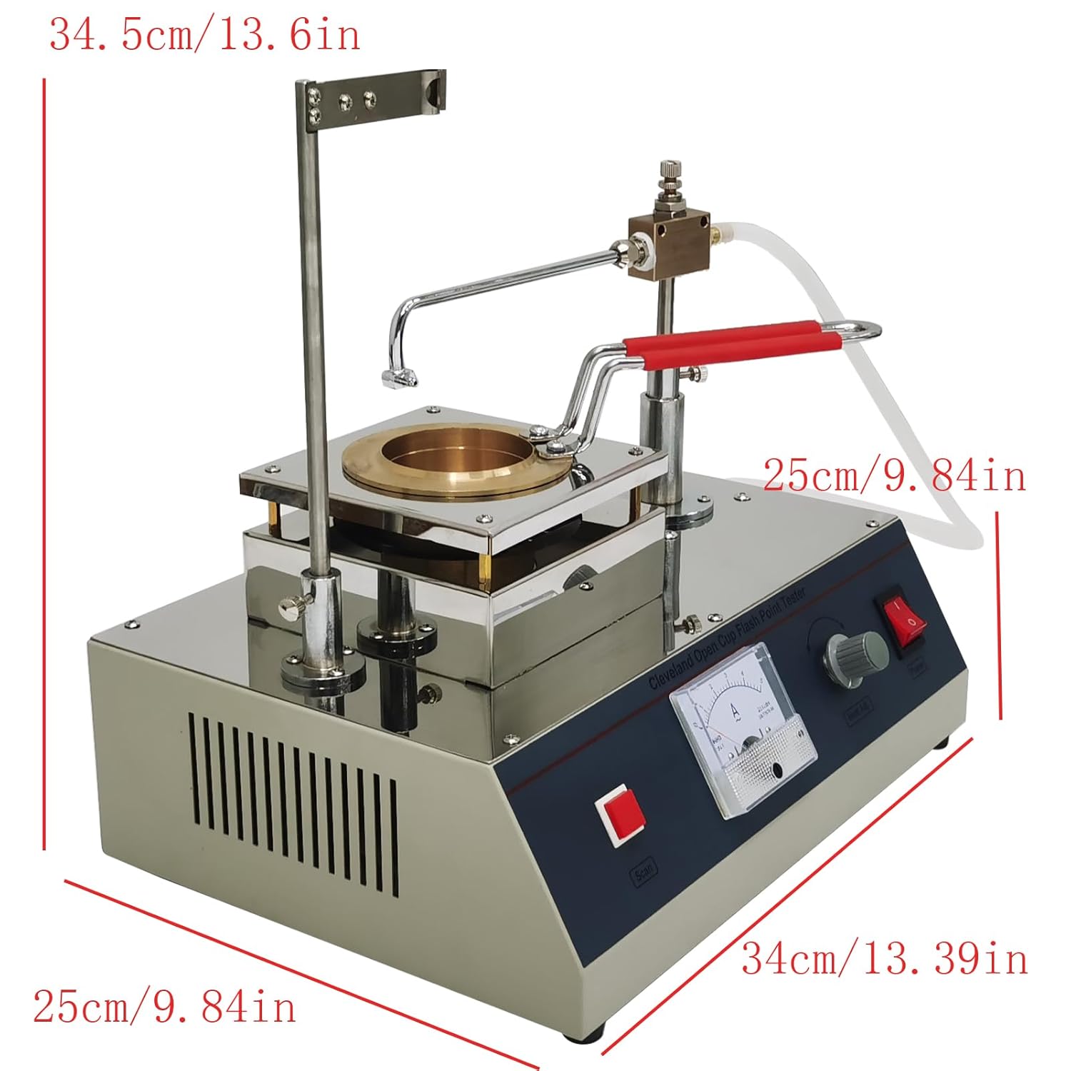 220V Open-Cup Flash Point Tester Analyzer Automatic Cleveland Open Cup Flash and Ignition Point Tester for Measuring Petroleum Products and Bitumen
