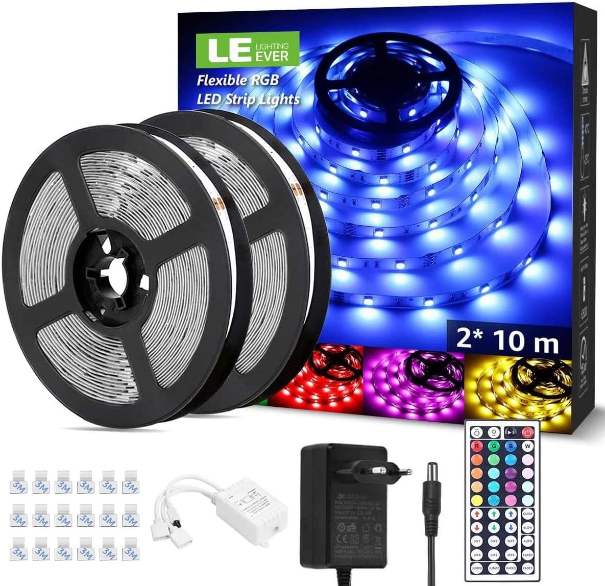 Bande Lumineuse Led Alexa Rvb De 10 M Avec Télécommande, Pour Chambre À