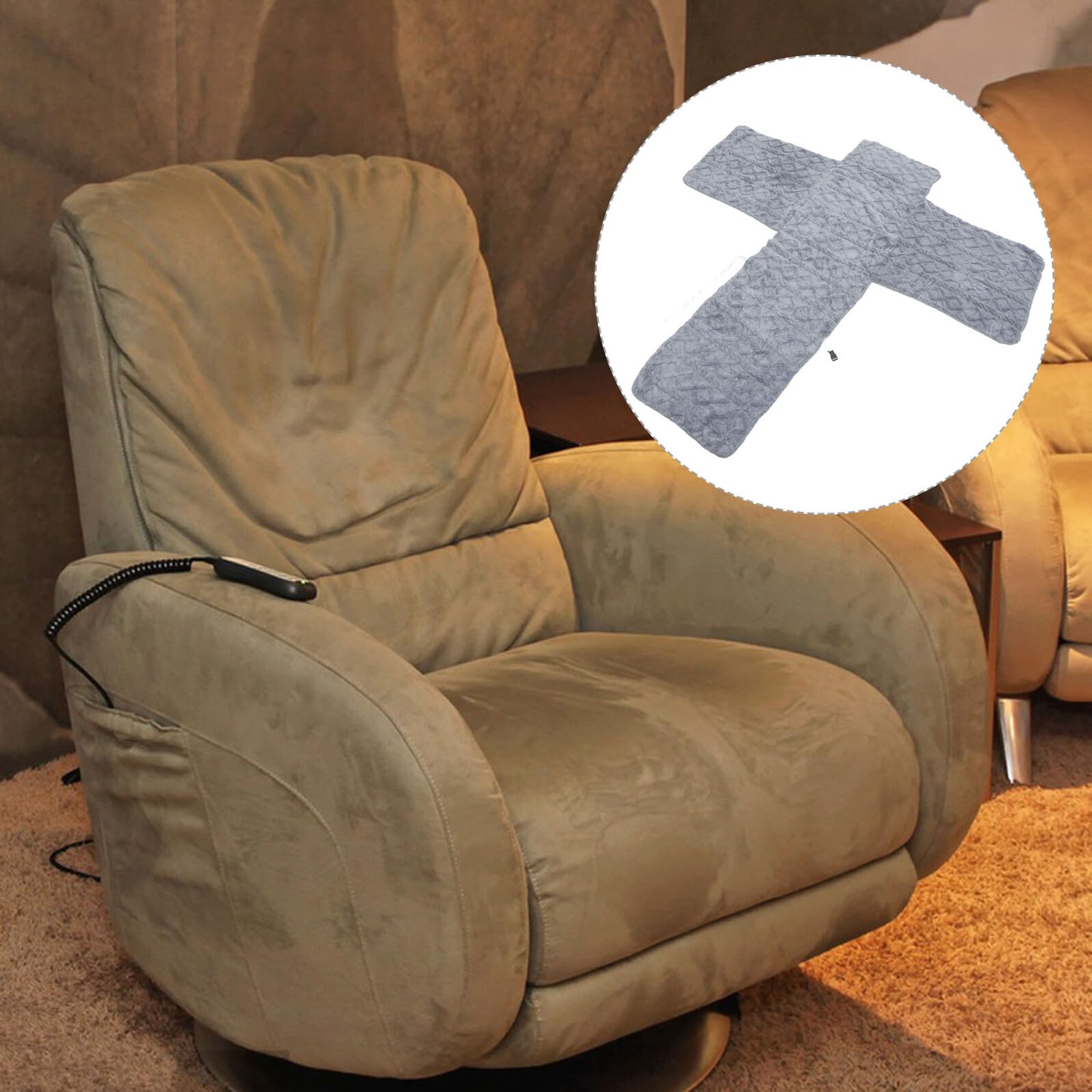 Doppelseitiger Gefütterter Sofabezug für Einzel liegesessel Waschbar Universeller Möbel Sofaschutz Rutschfester Couchüberwurf für Zuhause mit Haustieren und Gästen