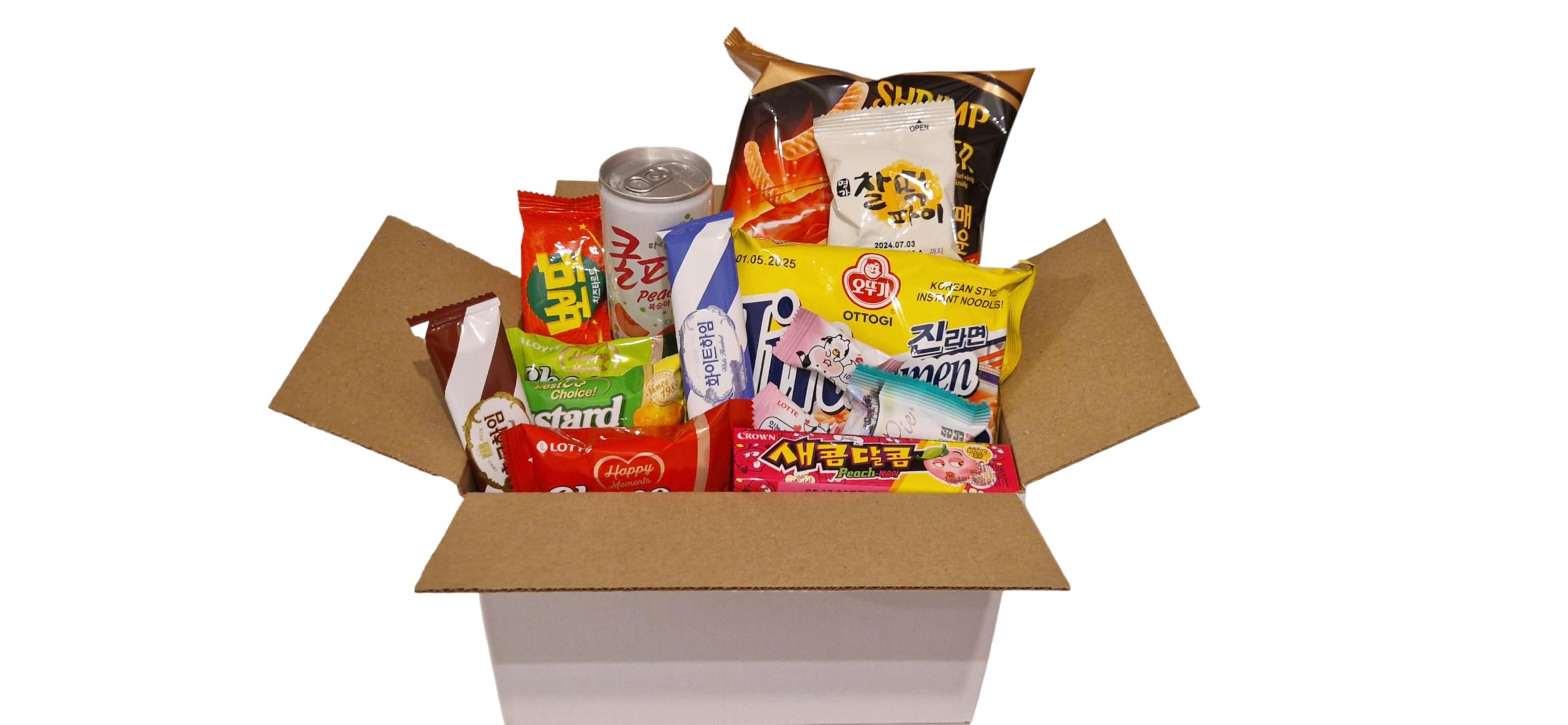 Korea Treat Box - Scatola per snack coreani, patatine assortite, tagliatelle, dolci, cioccolato