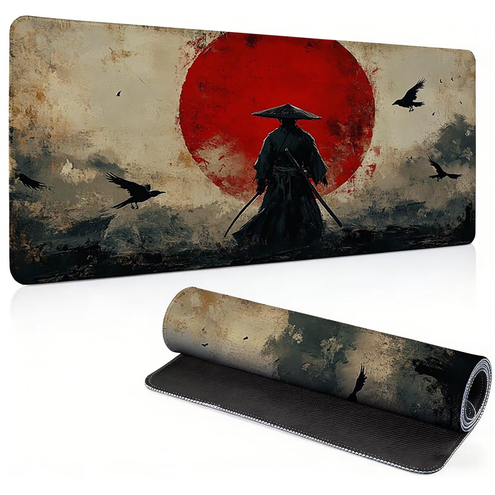 Tappetino Mouse Gaming, 1200x600mm Tappetino Mouse XXL Retro 0c0-239 | Mouse Pad Grande, Ottimizzato per i Sensori da Gioco, Migliora Precisione e Velocità, per Mac e PC, guerriero