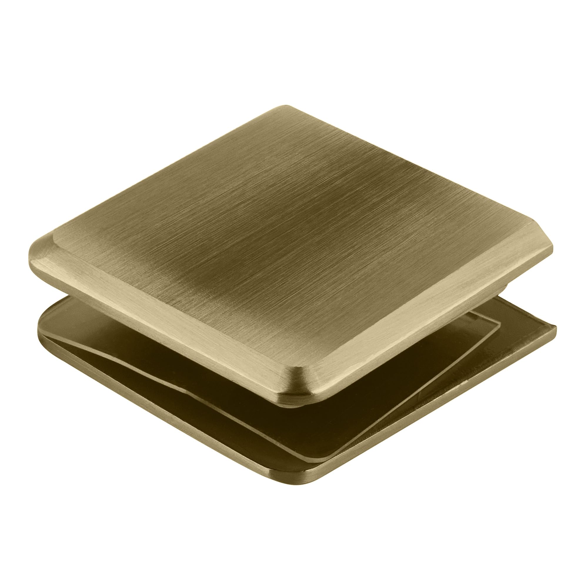 CRL Brushed Bronze Beveled Hole-in-Glass Style Wall Mount Heavy
