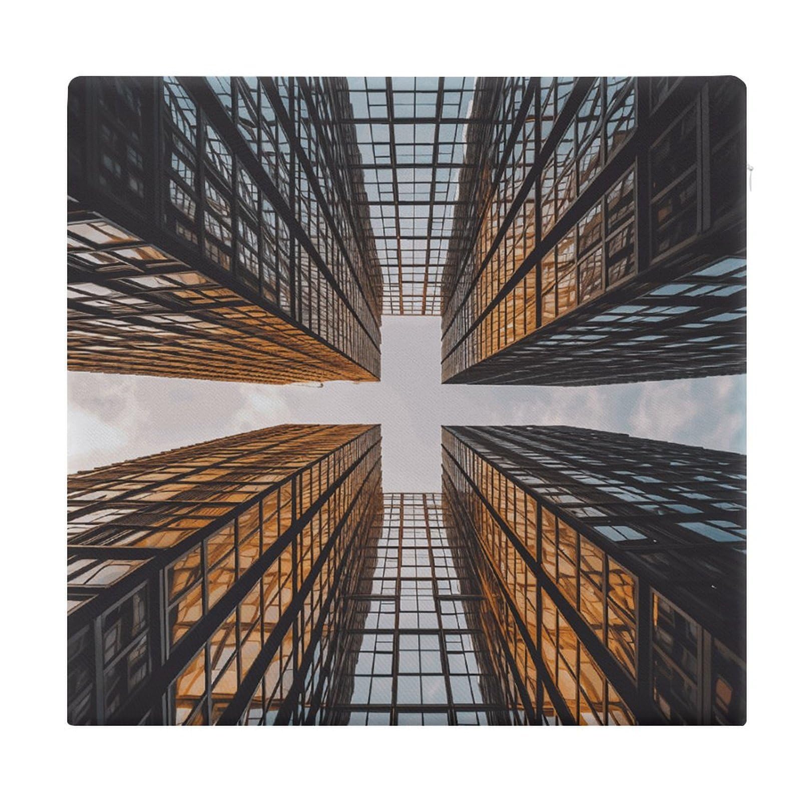 Adfgyerh Style Skyscraper Looking Up At Sky Cushions Memory Foam For Adults, Seat Cushion Chair Pads Soft, Square Pillows For Dining, Kitchen, Office, Patio Chairs