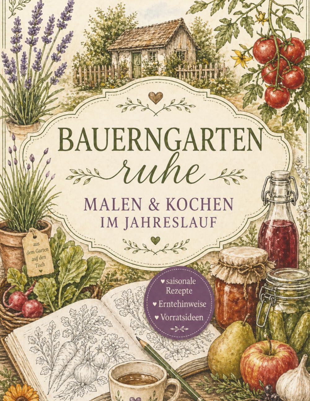 Bauerngartenruhe: Malen und Kochen im Jahreslauf (Gartenruhe: Kreative Auszeiten im Jahreslauf)
