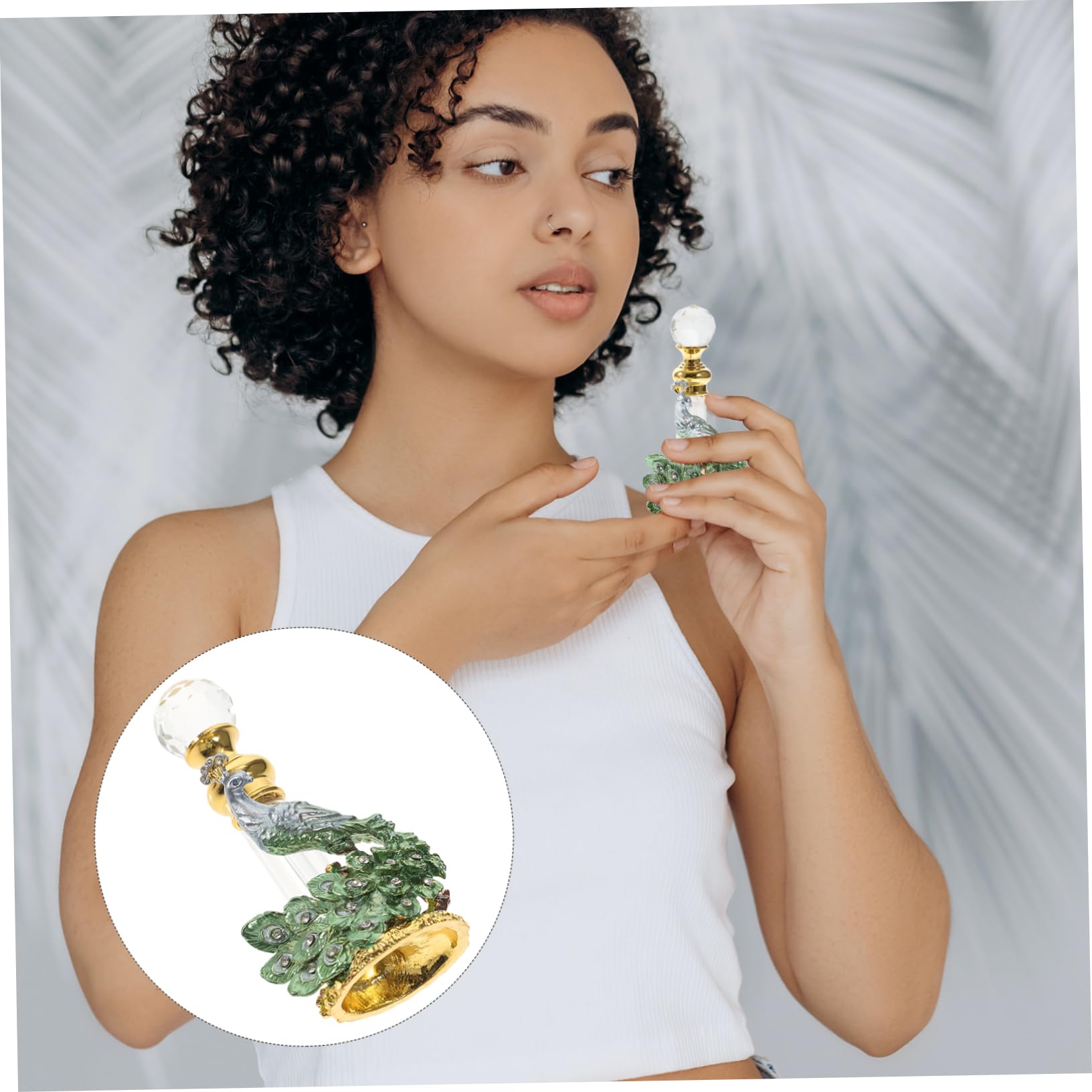 Amosfun 3stücke Retro Parfümflasche Nachfüllbar Dekorativ Für Ätherische Öle Und Aromatherapie Grünes Design Mit Bunten Mustern Für Unterwegs
