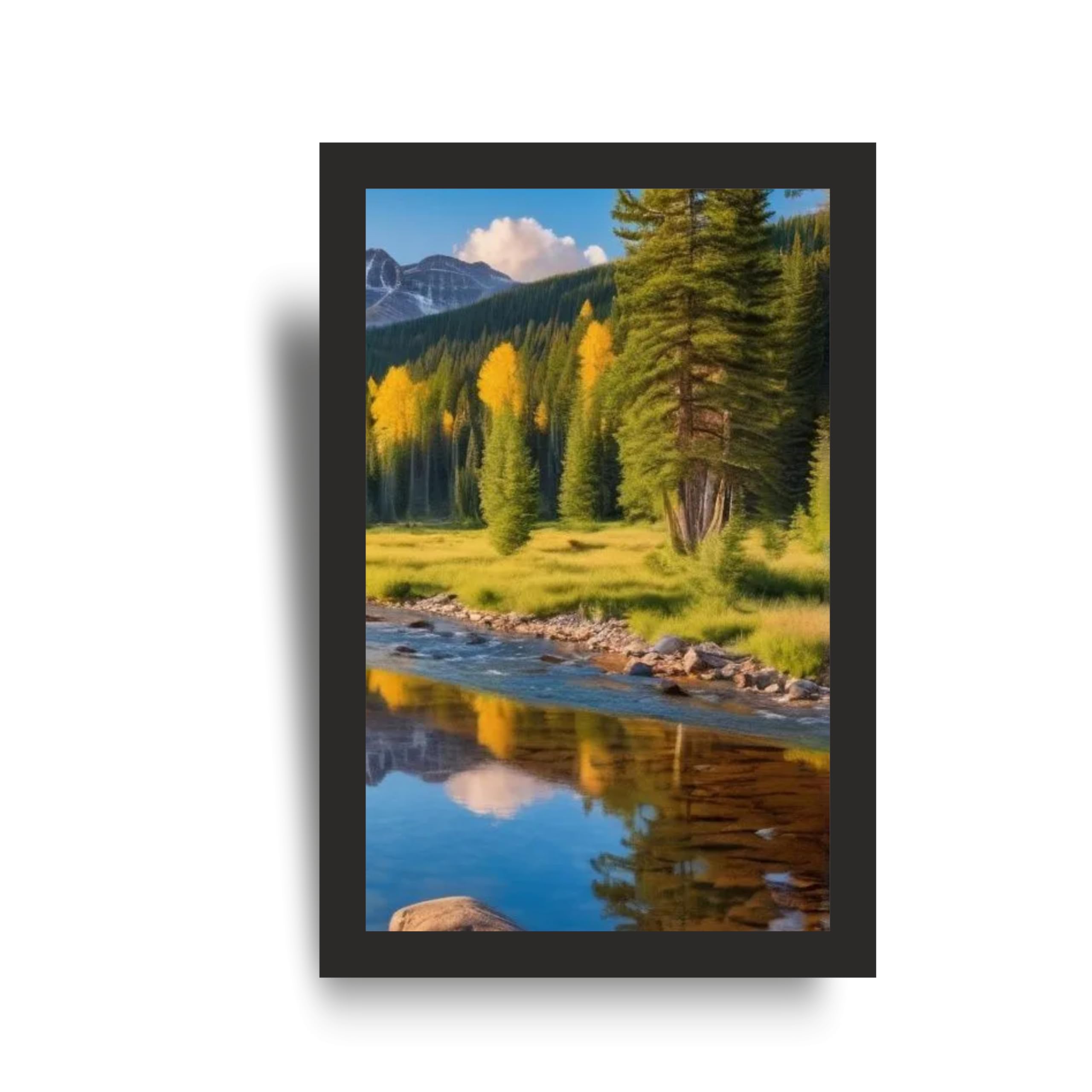 Alpine Mountain River Wall Art Frame Set of 3 – view 4