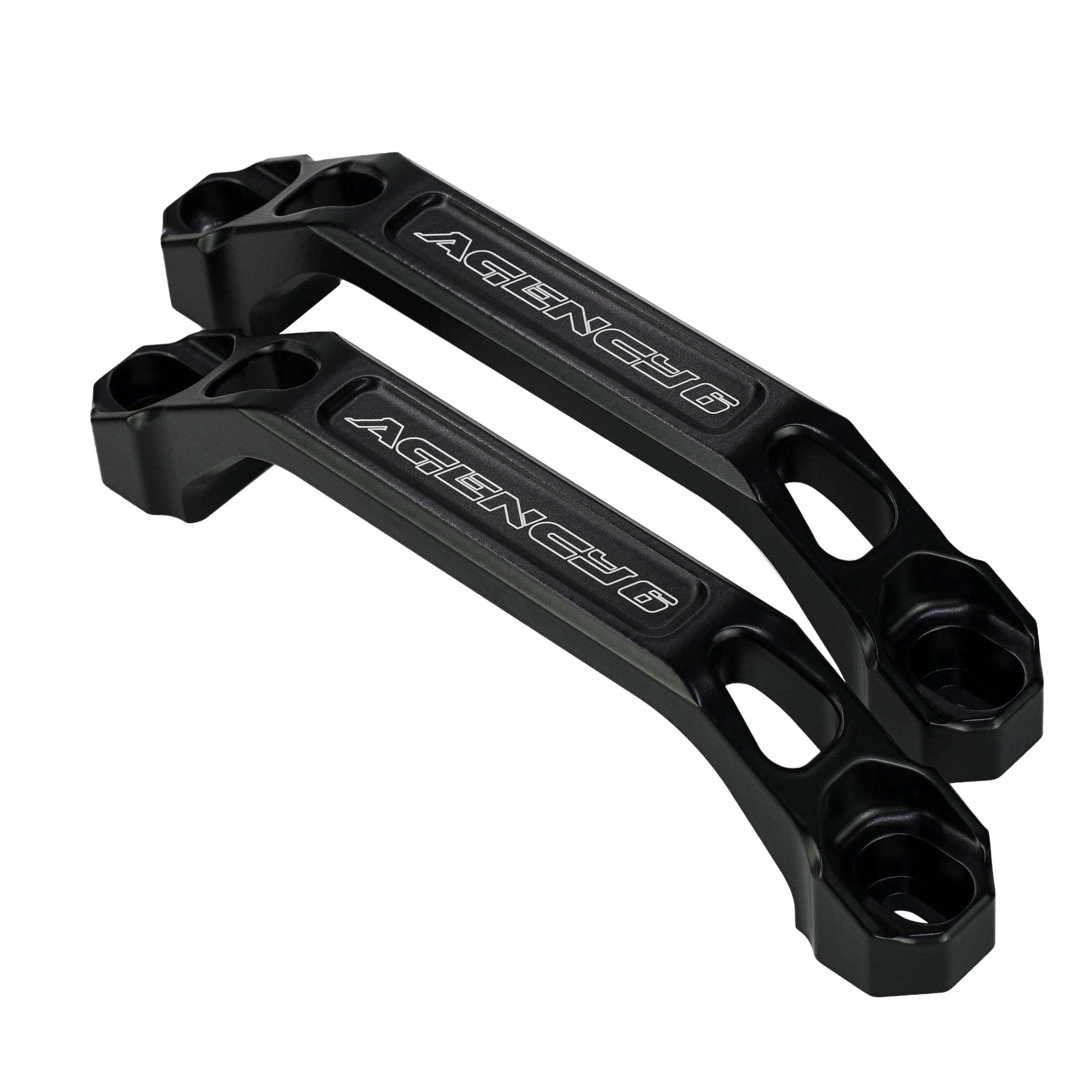 Agency 6 - Billet Grab Handle (Pair) - Universal Fitment for Offroad and Overland Vehicles - Roof Racks - Made in The USA - Stainless Steel Hardware Included (Black)