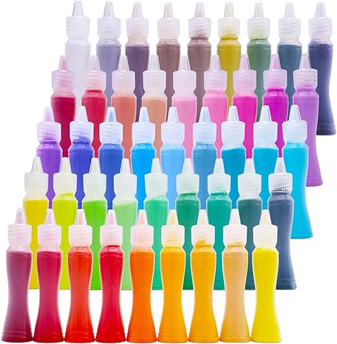 45 piezas de arte de arena arena escénica kit de arena de colores para artes y manualidades infantiles pintura fiesta decoración de boda