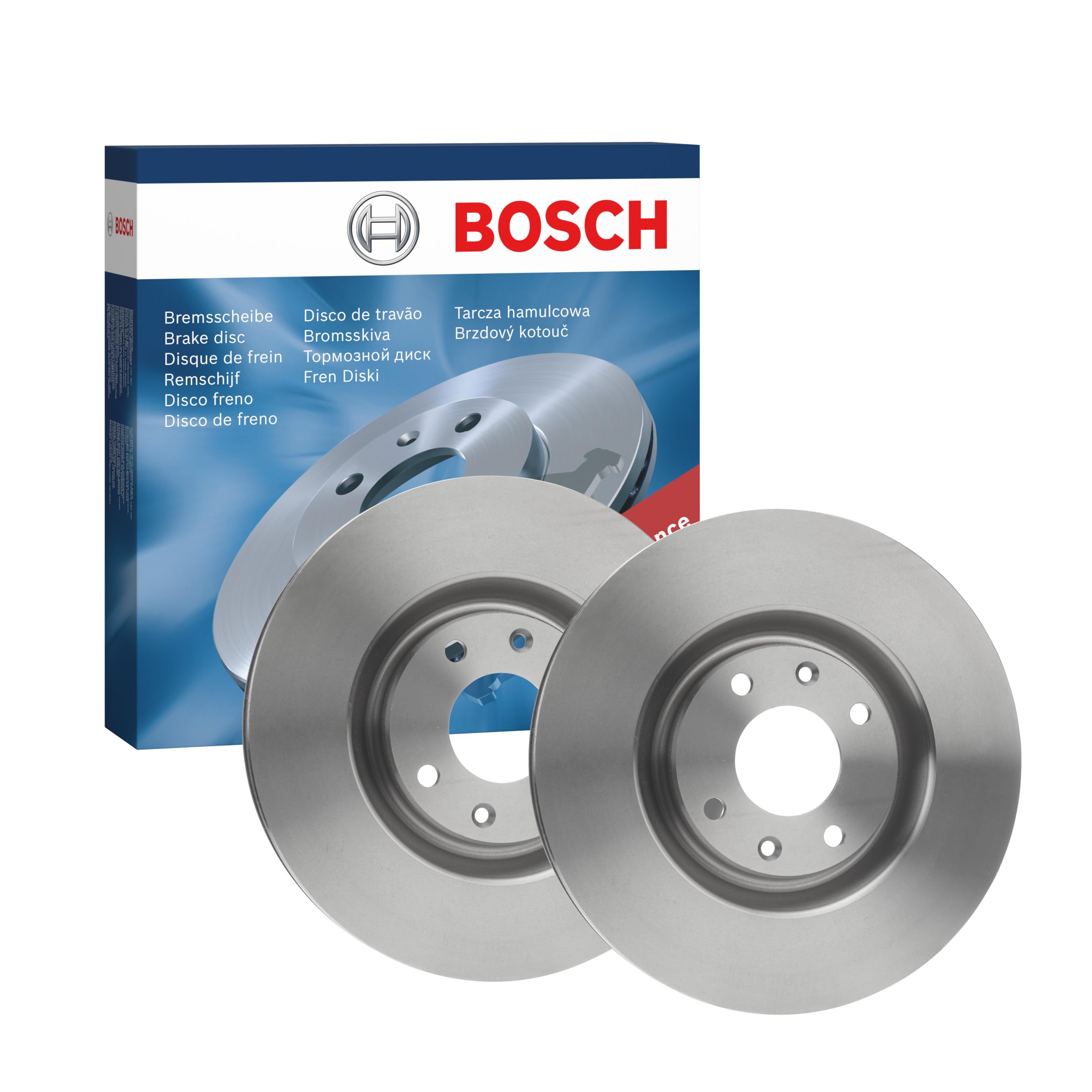 BOSCH Set Dischi Freno BD913 - Dischi Freno Solidi di Ghisa di 305mm - Asse Anteriore - Conformi al regolamento ECE-R90 - Lunga Durata e Anticorrosione - 2 Dischi