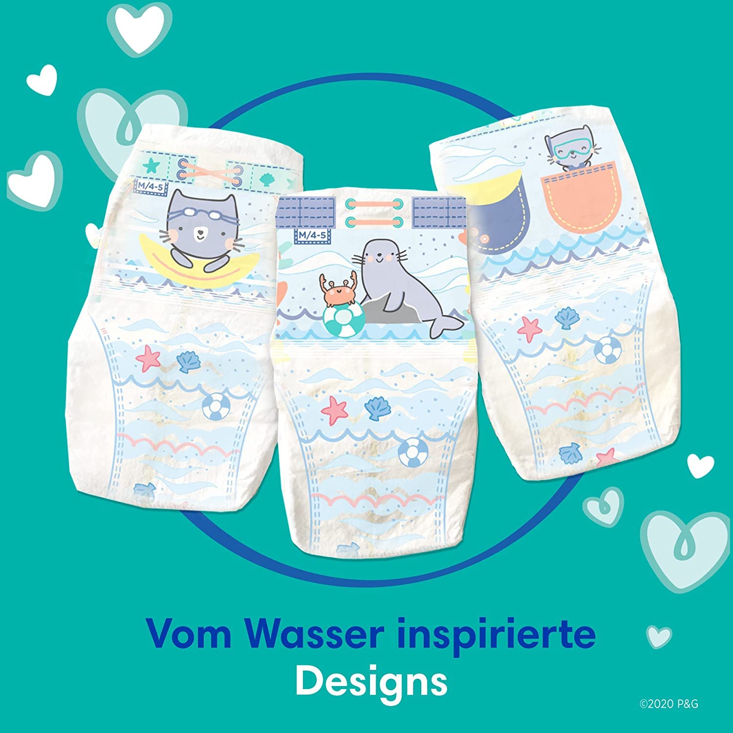 Pampers Schwimmwindel Set mit Splashers (Größe 5-6, 10 Schwimmwindeln) und Windeln Pants Größe 5 (12-17kg, 144 Stück) Premium Protection, Junior, MONATSBOX, Baby Erstausstattung Für Neugeborene