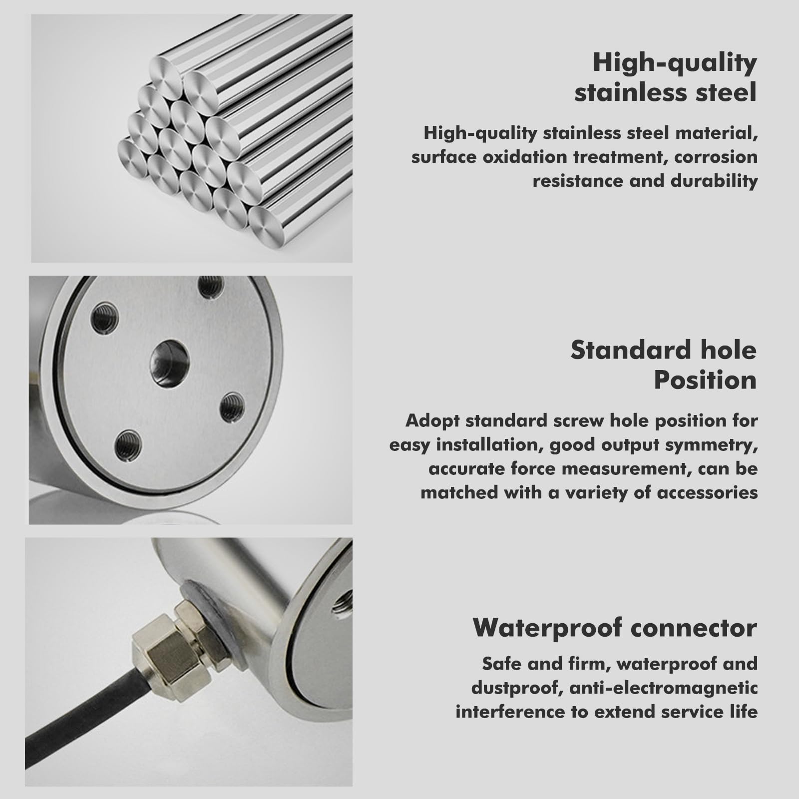 Wägezelle Sensor, 200kg Load Cell Weight Sensor, Säulen wägezelle Wiegesensor Skalensensor Wägesensor drucksensor, Industrieller load cell Gewichtssensor Für Wiegetests (Zug, Druck, Zugkraft)