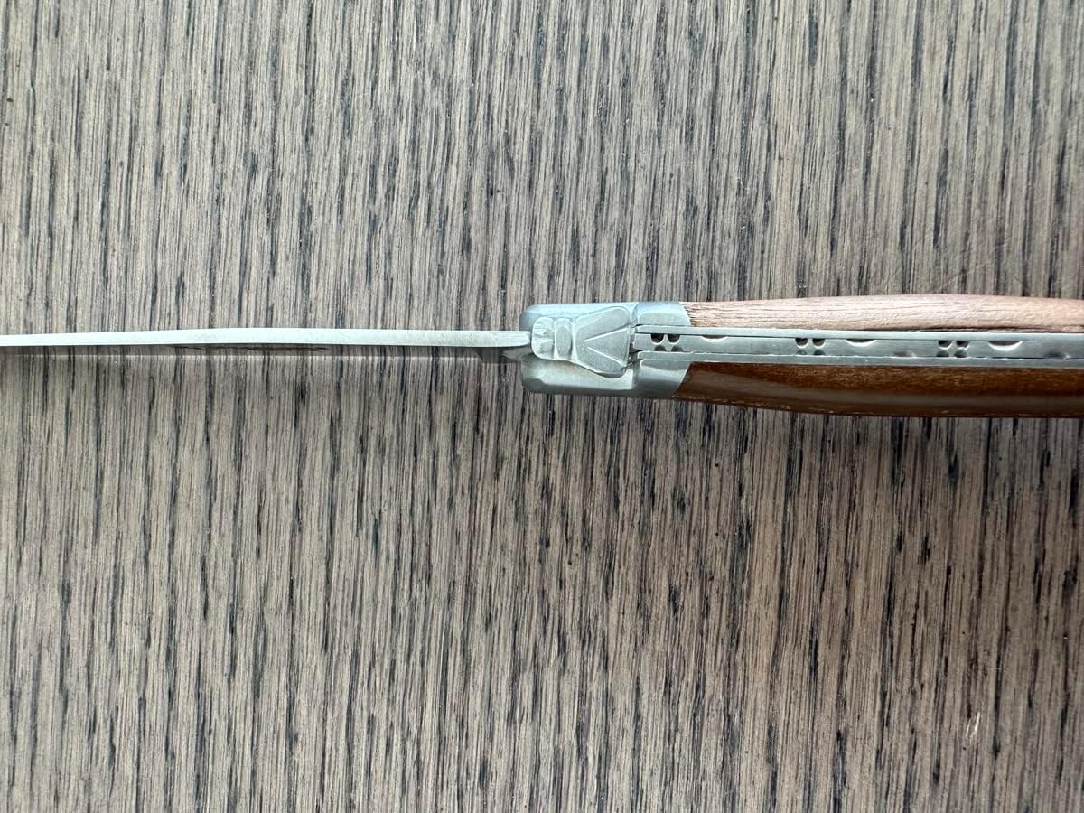 Laguiole en Aubrac Luxury Fully Forged Full Tang Stainless Steel Steak Knives 6-Piece Set with Ash Wood Handles, Stainless Steel Matte Bolsters