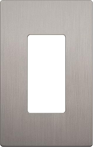 Vista 60 de LIDER - Cubierta decorativa de interruptor con acabado mate, placa de pared sin tornillos, tamaño mediano, 3 bandas de 4.88 x 6.77 pulgadas