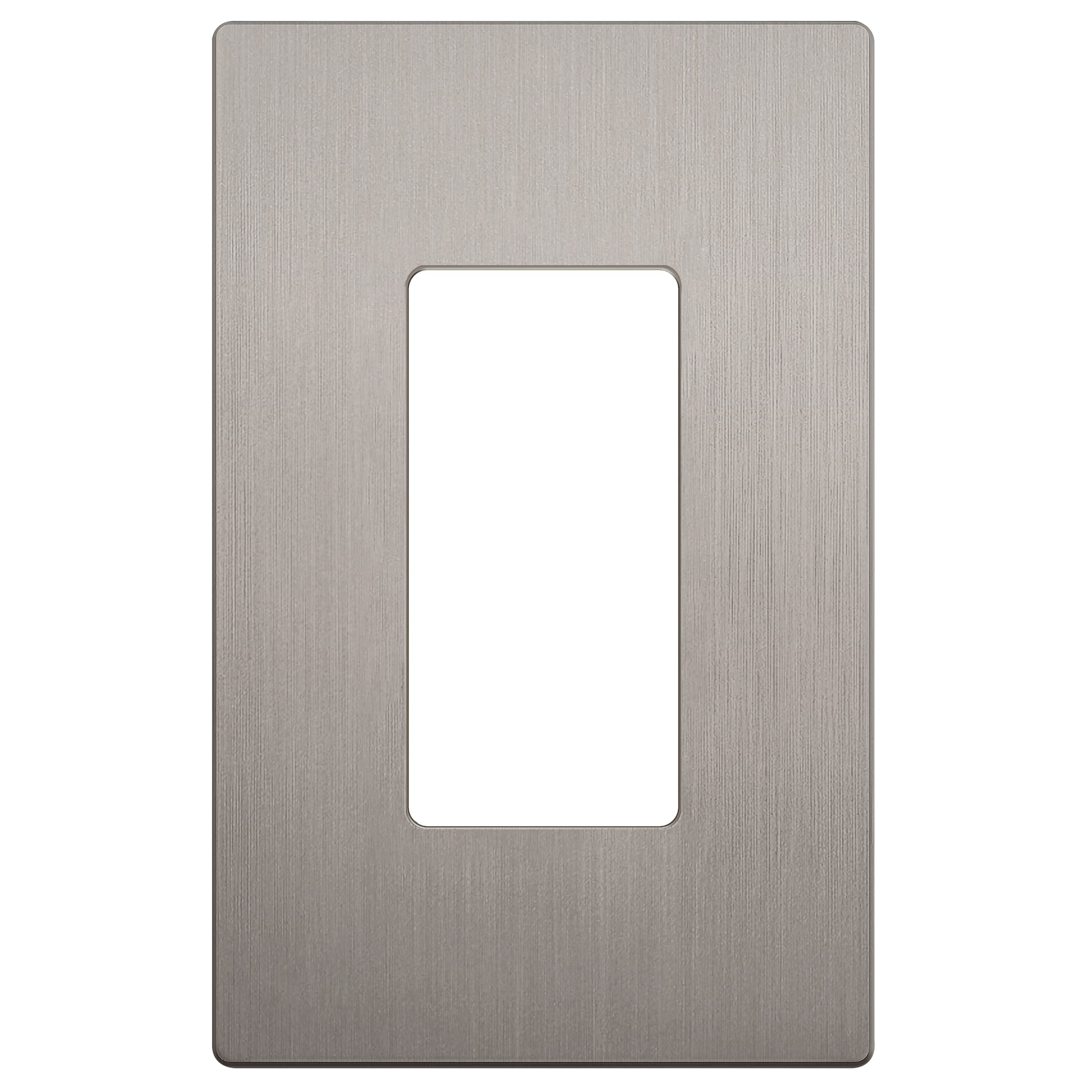 LIDER Brushed Finish Decorator Switch Cover, Screwless Wall Plate, Mid-Size 2-Gang 4.88" x 4.92", Unbreakable Polycarbonate Thermoplastic, UL Listed, LSWP-32M-BGD, Brushed Gold — view 100