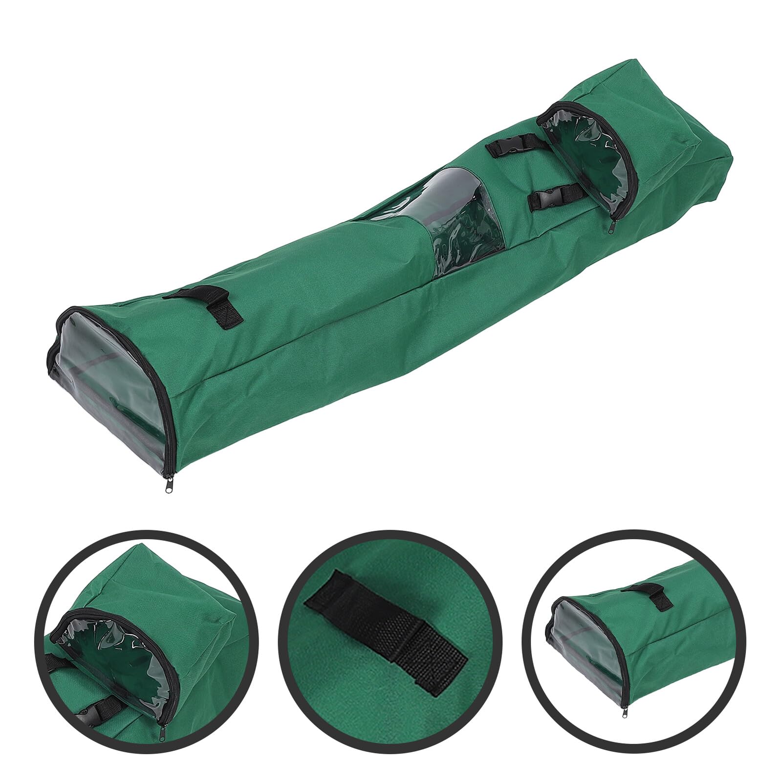 GANAZONO Faltbare Geschenkpapier Aufbewahrungstasche aus Oxford Reißfest mit Reißverschluss Multifunktionaler Organizer für Geschenkpapier Bänder und Partyzubehör Grün