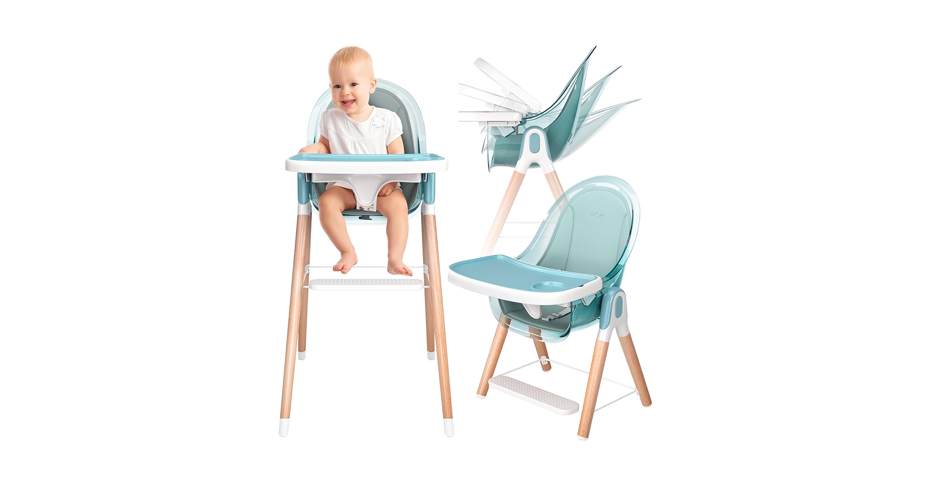 スツール postmodern designe high chair 2set Amazon.com : Children of Design 6 in 1 Deluxe Wooden High