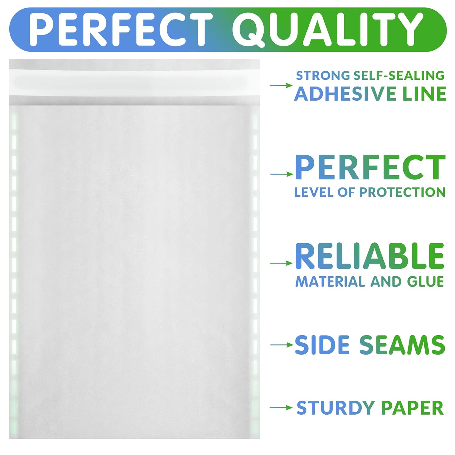 Kraft Bubble Mailers 4 x 7 Inch White, Padded Envelopes Self Seal, Pack of 50, Bubble Lined Kraft Paper Mailing Envelopes for Shipping