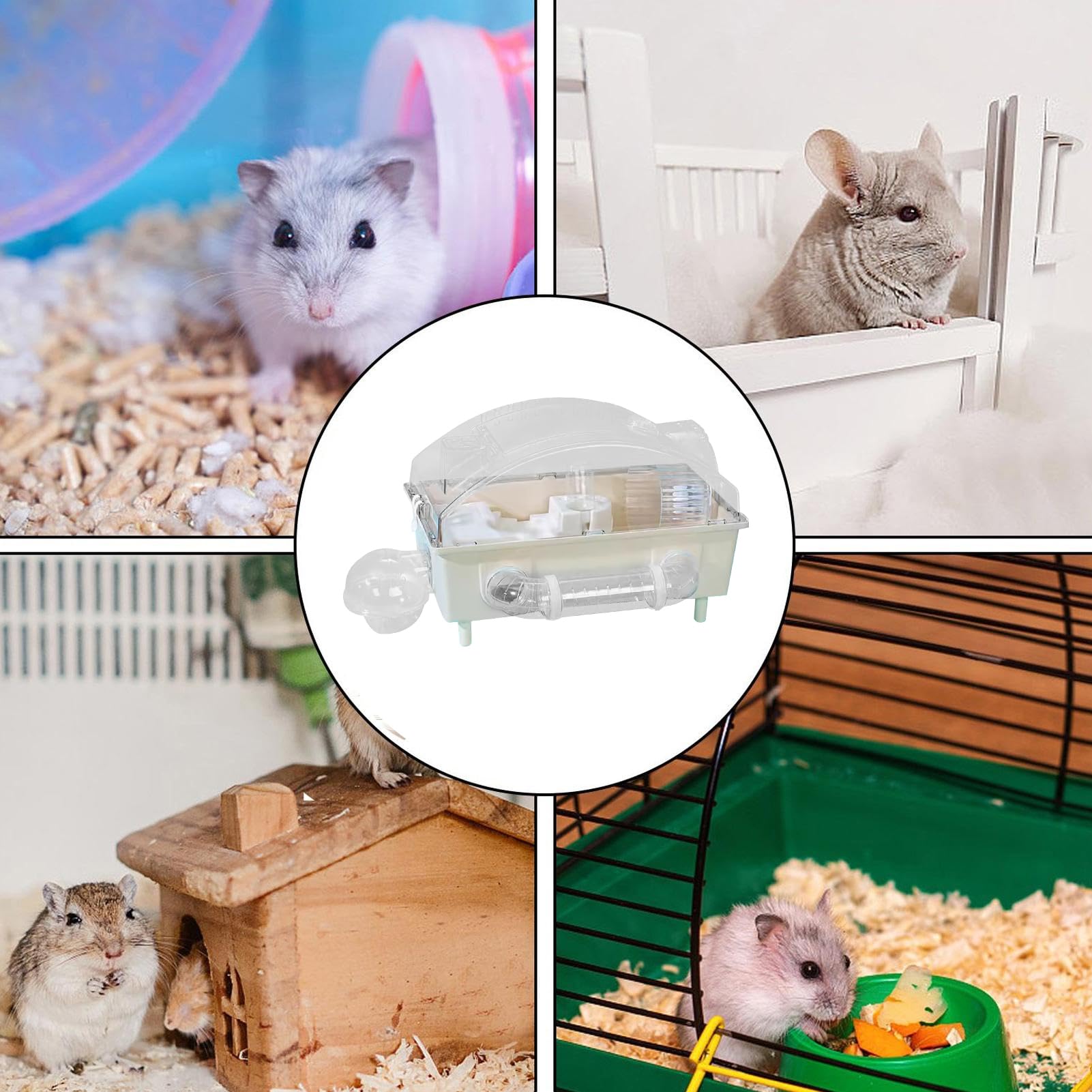 Jaula de Tamaño Pequeño para Hámster Casa de Hábitat para Mascotas | Hábitats Portátiles para Todo Tipo de Mascotas para Hámster, Chinchilla, Conejo, Erizo, Cobaya Enano, Hurón y