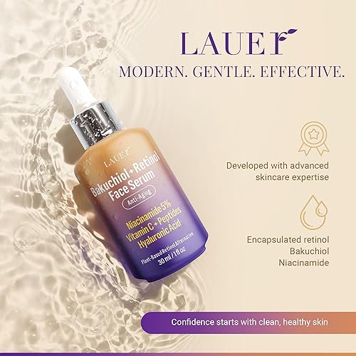 Miniatura 7 de Bakuchiol - Suero de retinol para cara con vitamina C ácido hialurónico y niacinamida, suero a base de plantas antienvejecimiento que reduce las