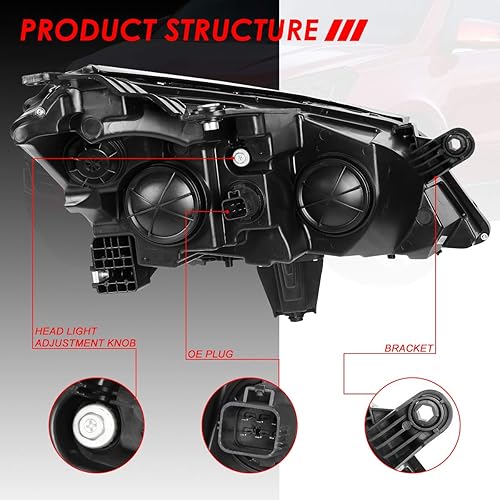 Miniatura 3 de Auto Dynasty Par de lámparas de montaje para faros delanteros delanteros delanteros de esquina transparente izquierda y derecha estilo OE