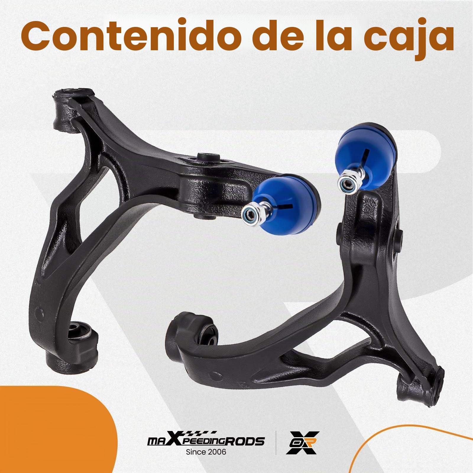 maXpeedingrods 2x Brazos con Rótula para VW, para Audi, para Porsche | 95534101732, 95534101733, 7L8407151B, 7L0407151H, 7L0407153E, 7L0407151C, 7L0407154E, 7L0407152C
