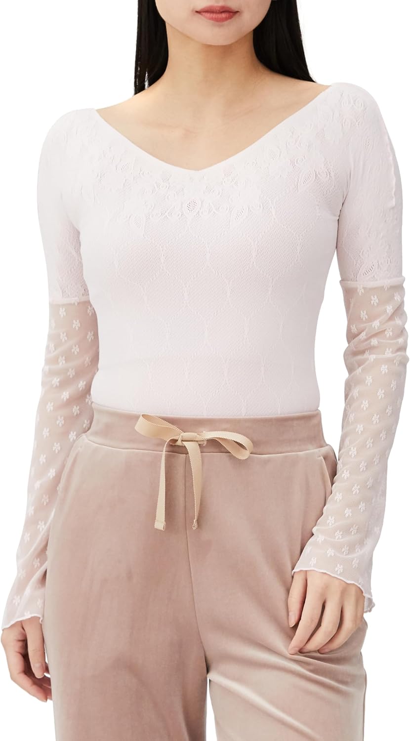 MARK&LONA コード レディース クルーネックセーター セーター 白