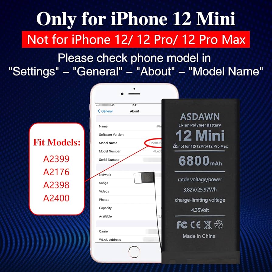 iPhone12miniバッテリー78 Original A2341 78% Life Battery Replacement Part For Apple iPhone