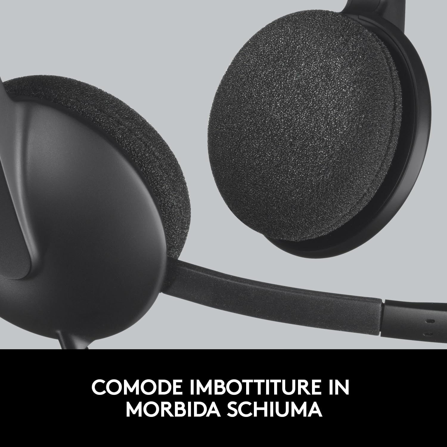 Logitech H340 Cuffie Cablate per Computer, Cuffie Stereo con Microfono e Audio Digitale, ‎Cancellazione Rumore, USB, PC/Mac/Laptop/Chromebook - Nero