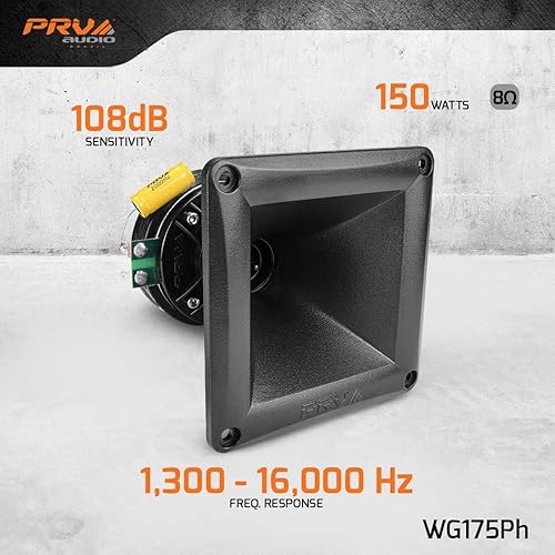 Vista 2 de PRV AUDIO WG175Ph Controlador de Compresión de Salida de 1 Pulgada, Potencia de Programa de 150 Vatios, Alta Frecuencia, Controlador de Tweeter