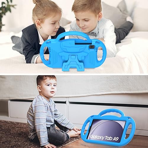 Miniatura 38 de AVAWO Funda infantil para Samsung Galaxy Tab A7 Lite de 8.7 pulgadas 2021, soporte ligero a prueba de golpes con correa, material protector de goma