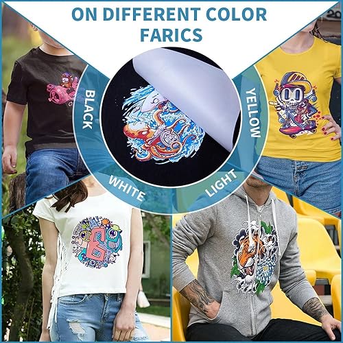 Miniatura 7 de AOK Rollo de película DTF Premium (13 pulgadas x 328 pies) Película de transferencia de calor DTF para impresora DTF de una cara, película DTF de