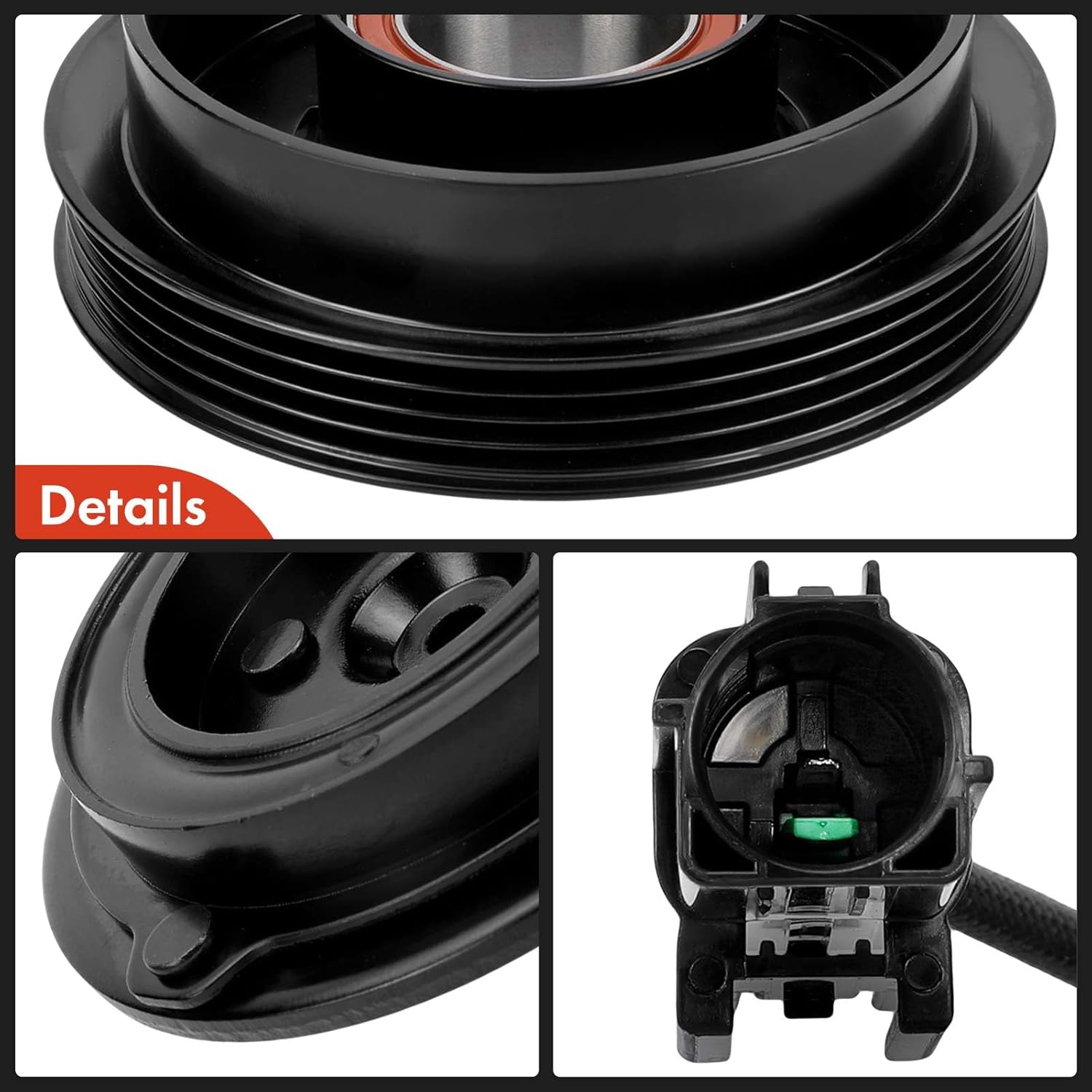 A-Premium Air Conditioner AC Compressor Clutch Kit Compatible with Kia Soul 2010 2011, 2.0L