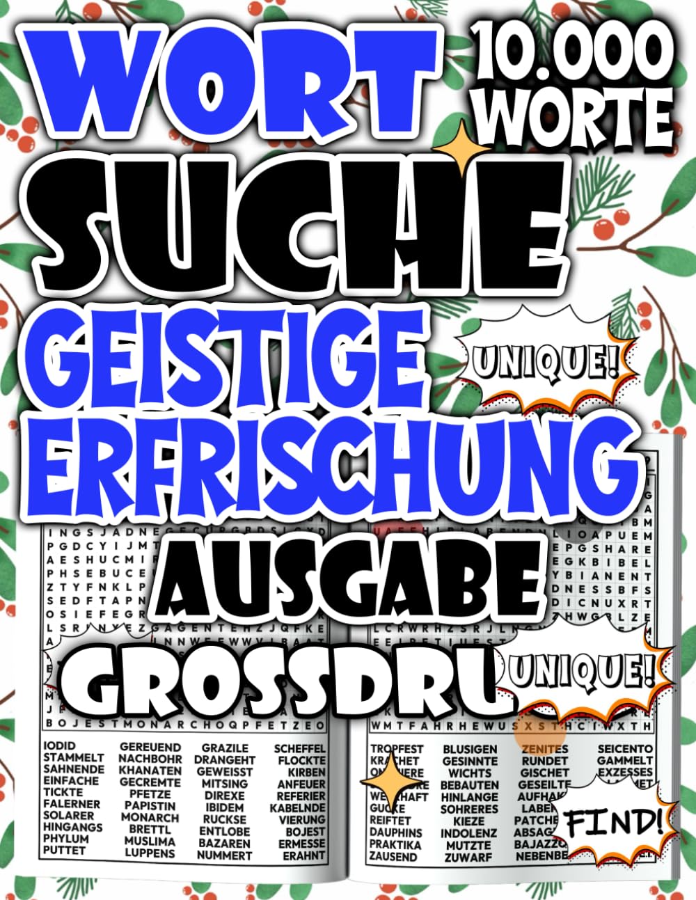 Wortsuchspiel für Erwachsene Ausgabe Geistige Erfrischung : Leicht zu lesende Großdruck Wortsuche mit 10.000 Wörtern für mentale Klarheit und frische ... für Entspannung und ruhige Konzentration)