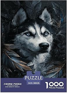 Comprar Puzzle Husky_Perro De 1000 Piezas Animales Rompecabezas Hombres Y Mujeres De 1000 Piezas Decoracion Regalo 38x26cm/1000pcs