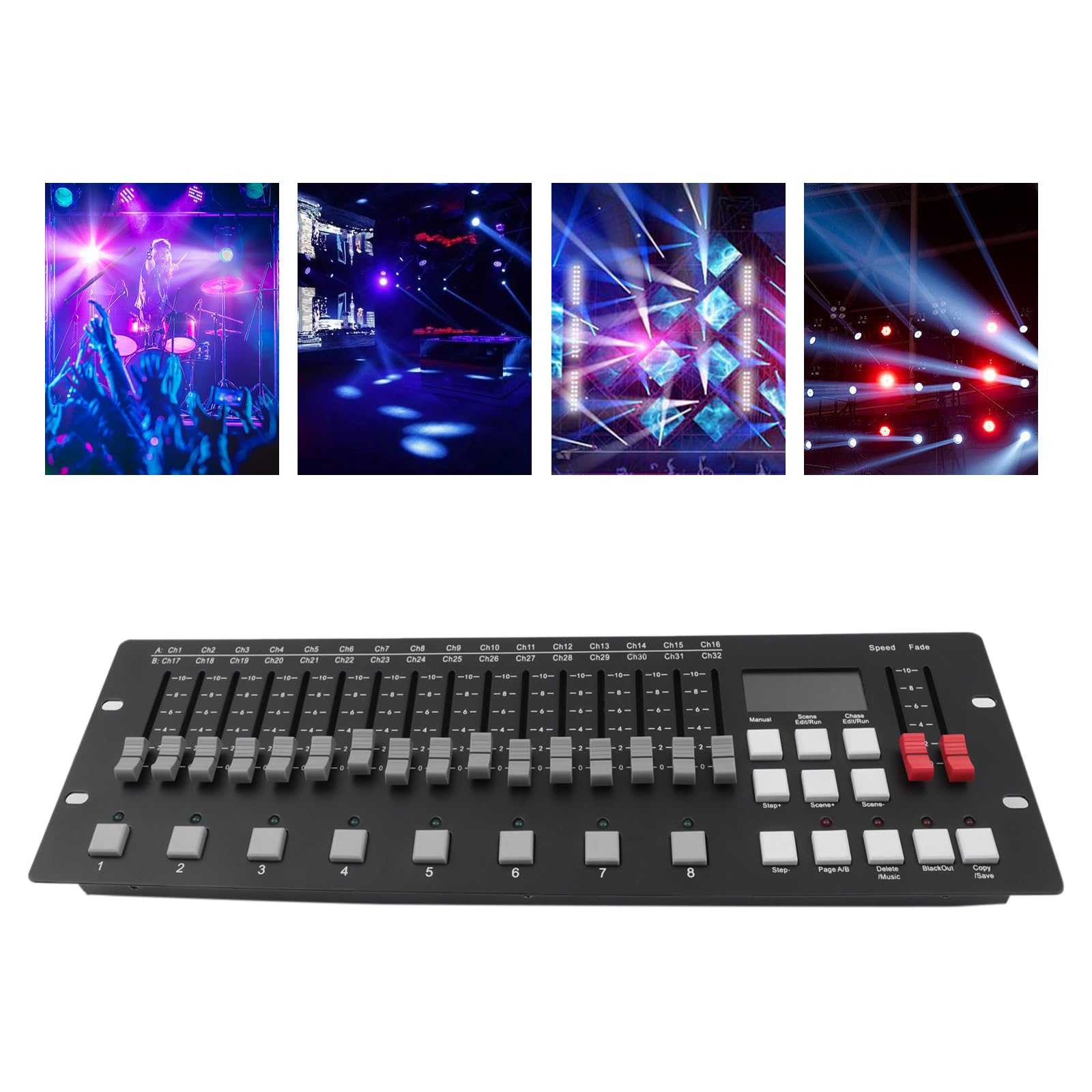 DMX-Controller, Dmx512-Konsole, Controller-Panel verwenden 256 Kanäle DMX-Lichtsteuerpult Steuerung, um Programm der Bühne Beleuchtung laufen zu bearbeiten für DJs, Bühnen, Diskotheken, Nachtclubs, Pa