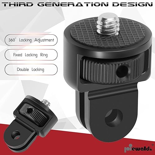 Miniatura 4 de Adaptador de montaje de trípode, 2 adaptadores de conversión -20 para montaje de adaptador de trípode, adecuado para GoPro HeroInsta360