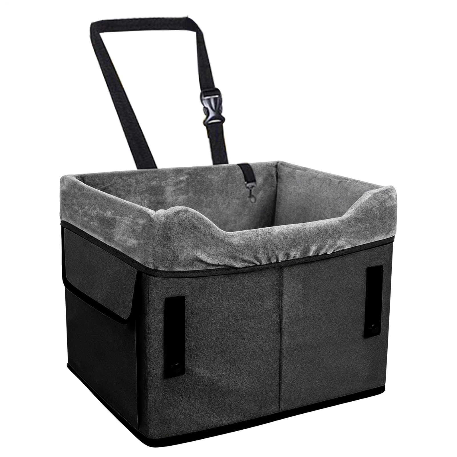 Asiento De Coche Canino Cama Lavable De Peluche Para Cachorros | Cama De Coche Para Perros Con Bolsillos De Almacenamiento Para Viajes En Vehículo Con Perros De Hasta 11 Kg En Trasero