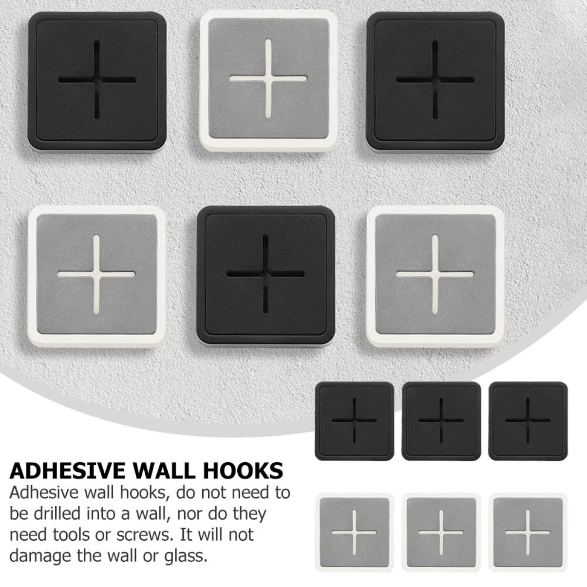 Angoily 12piezas Ganchos De Pared Autoadhesivos Para Toallas Soporte De Cocina y Baño Instalación Sin Taladro Diseño