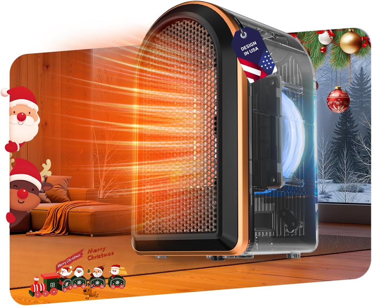 Nuovi riscaldatori di spazio per uso interno 【Capacità di riscaldamento N. 1-certificato】【4 Meccanismi di protezione sicuri】 Riscaldatori portatili per uso interno, Riscaldatore per ufficio, Ufficio riscaldatore d'ambiente