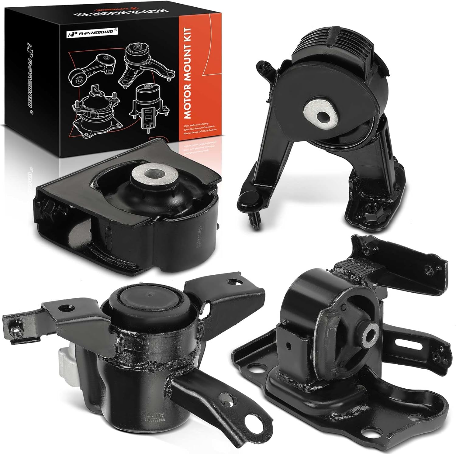 A-Premium Engine Motor Mount and Transmission Mount Kit Compatible with Scion xB 2008-2015 2.4L, Manual Transmission, 2008 2009 2010 2011 2012 2013 2014 2015, Set of 4