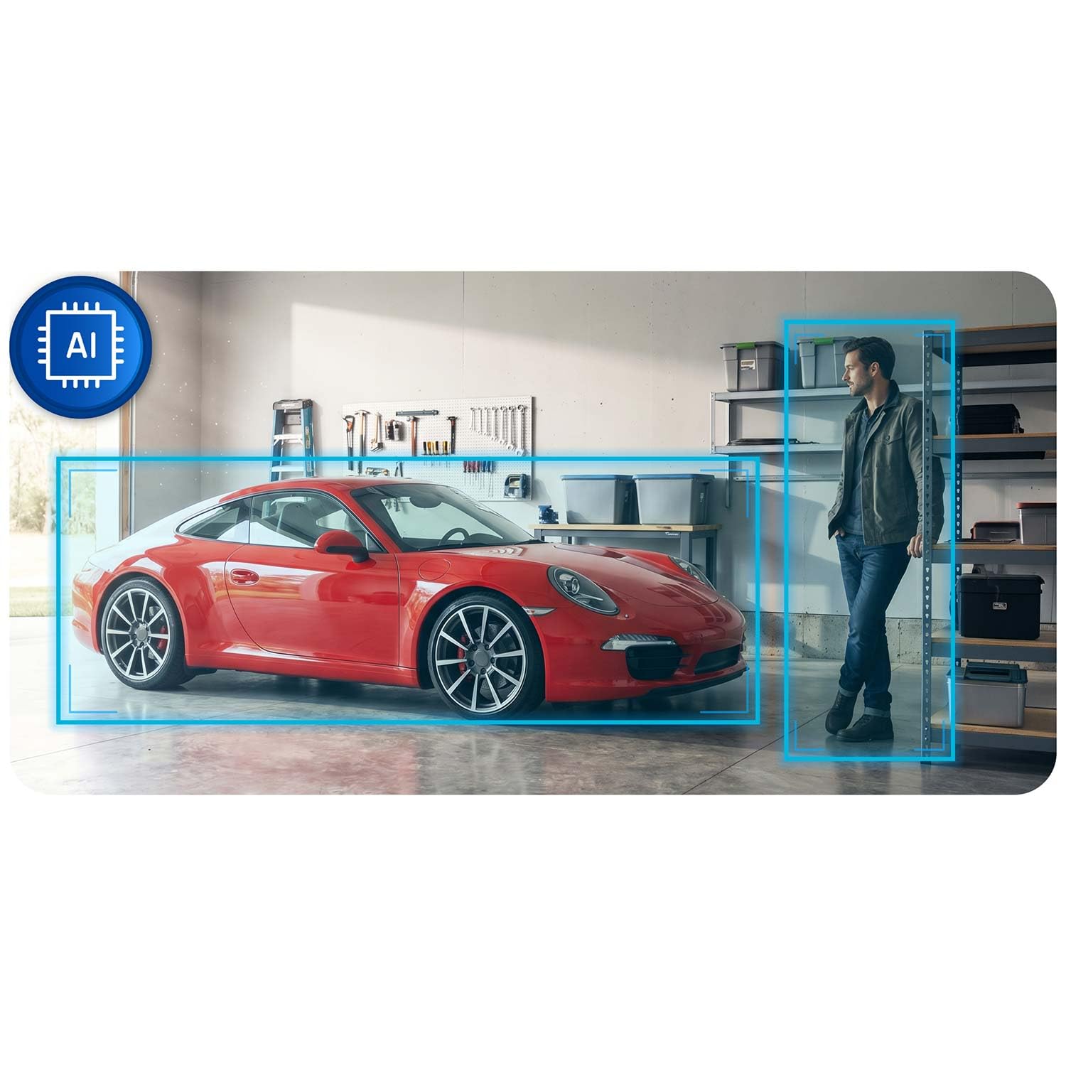 Berdsen Vigilabebés con cámara WiFi IP de 5 MP Tuya - ángulo de visión de 109°, orientable 355°/60° - Modo Nocturno, detección de Movimiento, Audio bidireccional, microSD